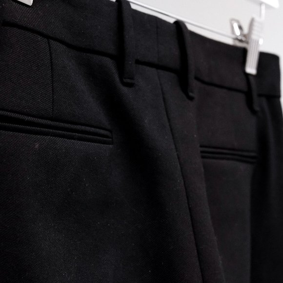 Gucci Black Wool Pants w/ White Stripe - Picture 6 of 13